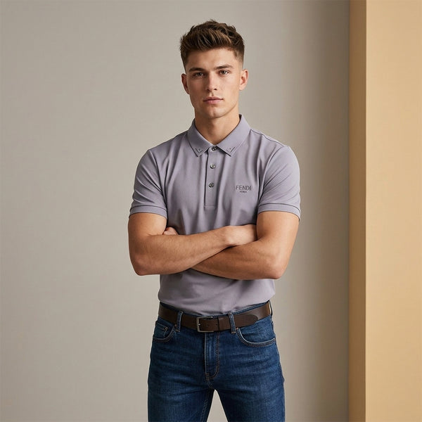 Gravity Grey Polo T-Shirt