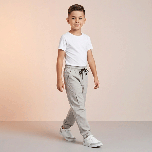 Boys Light Beige Trouser