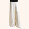 Ladies White Wide Leg Trouser Free Size