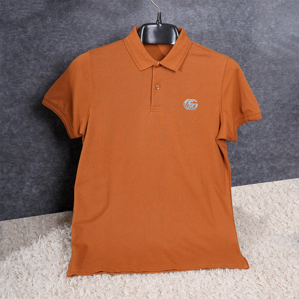 Gravity Men's Rust Polo T-Shirt