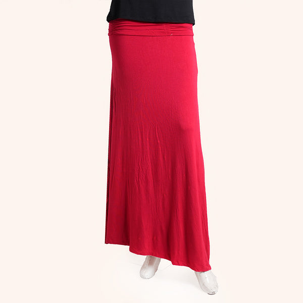 Womens Red Long Skirt Free Size