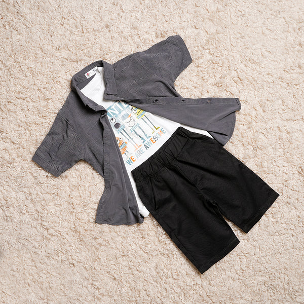 Boys Double Shirt & Short Set
