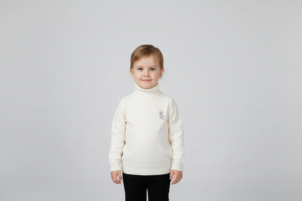 Off White High Neck Sweatshirt