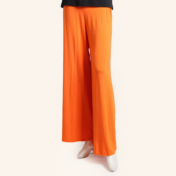 Ladies Orange Wide Leg Trouser Free Size