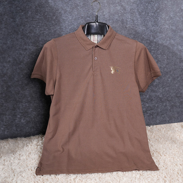 Gravity Men's Light Brown Polo T-Shirt