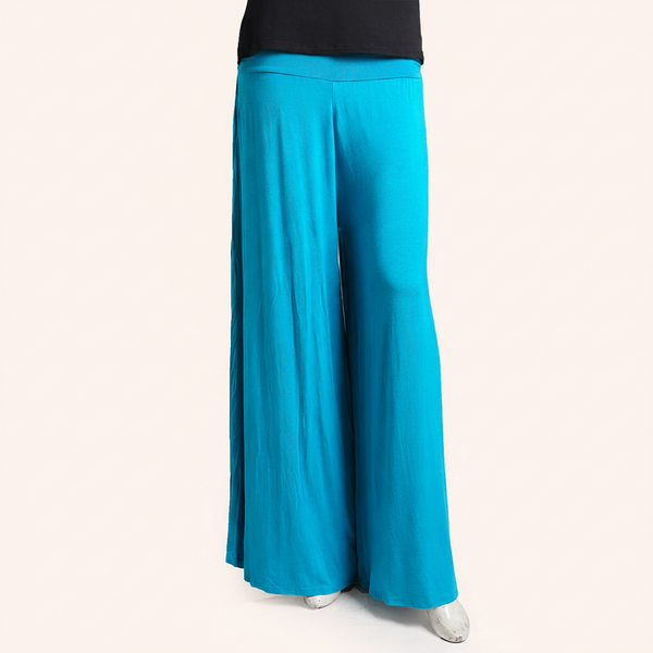 Ladies Sky Blue Wide Leg Trouser Free Size