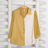 Mustard & Off White Two Tone Casual Top