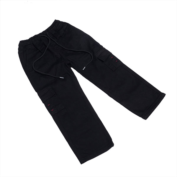 Kids Black Cargo Jean