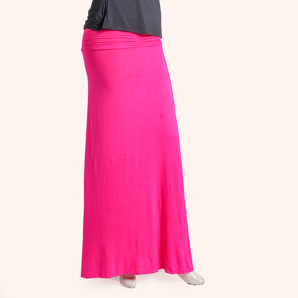 Womens Pink Long Skirt Free Size