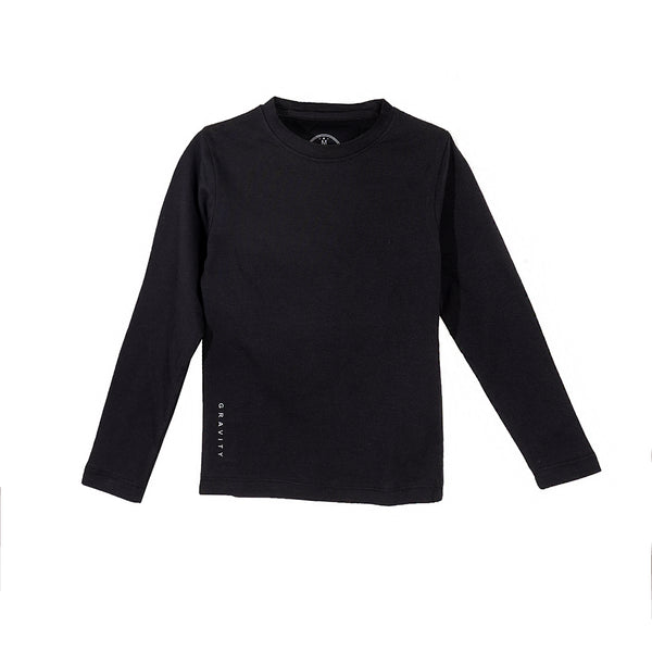 Boys Black Full Sleeves T-Shirt