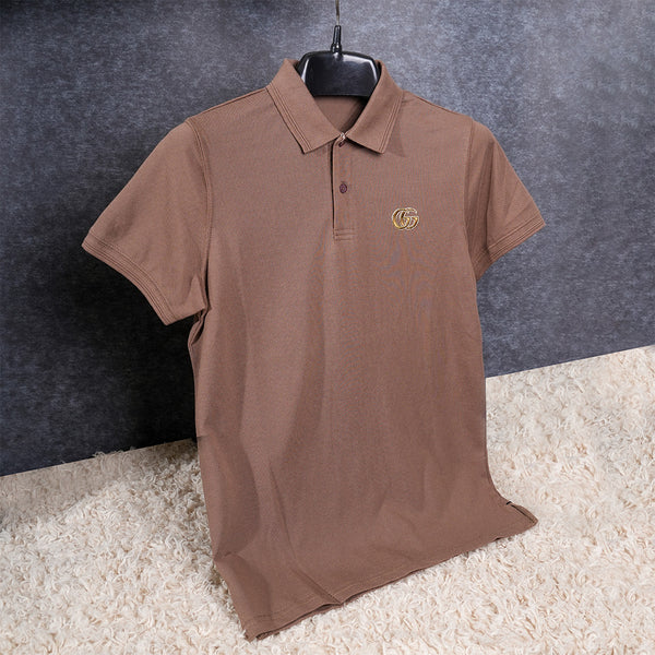 Gravity Men's Brown Polo T-Shirt