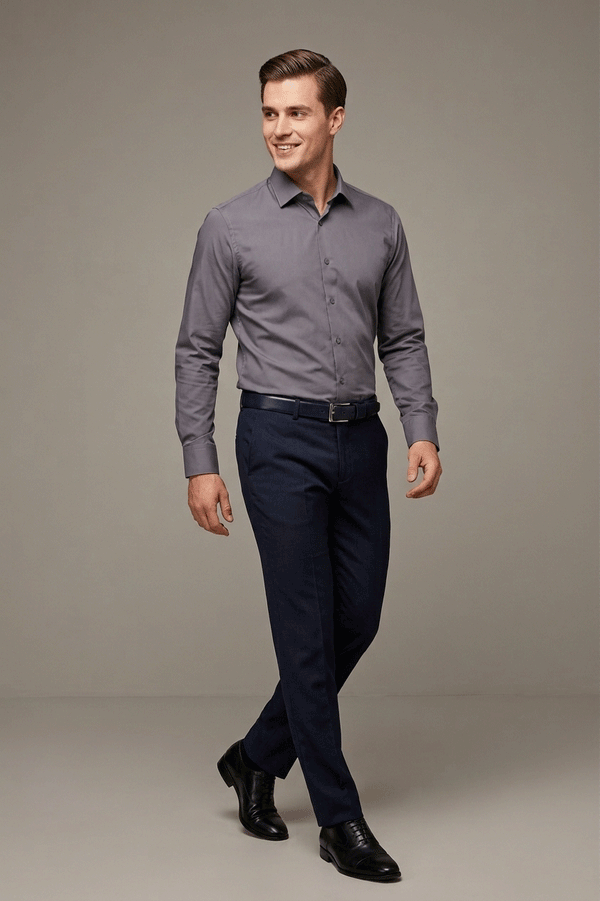 Gravity Men Dress Shirt Dark Grey 52670-52678