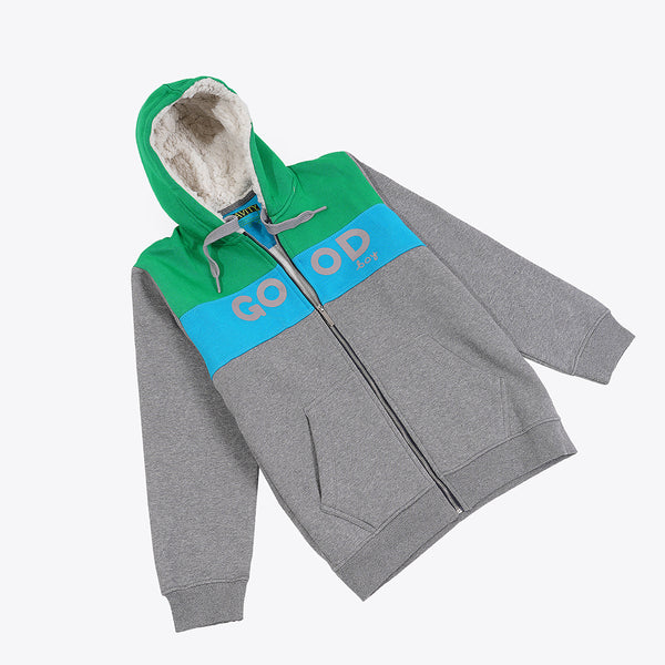 Grey Zipper Hoodie