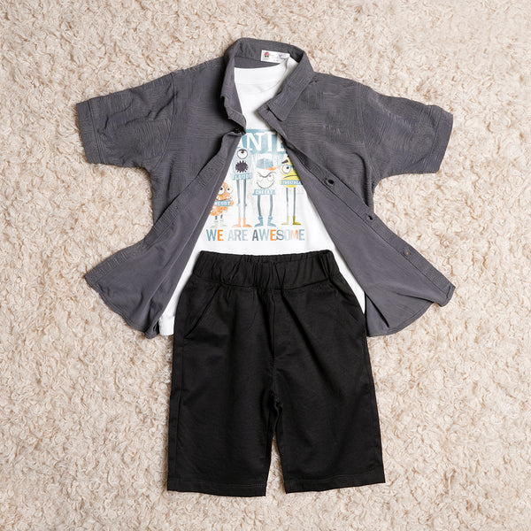 Boys Double Shirt & Short Set
