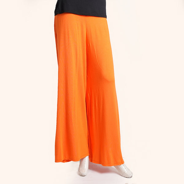 Ladies Orange Wide Leg Trouser Free Size