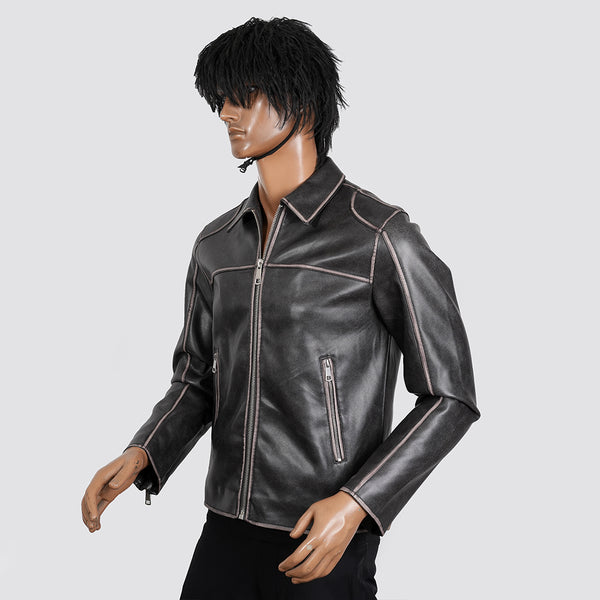 Men Black Leather Jacket