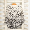 Off White & Black Floral Print Casual Top