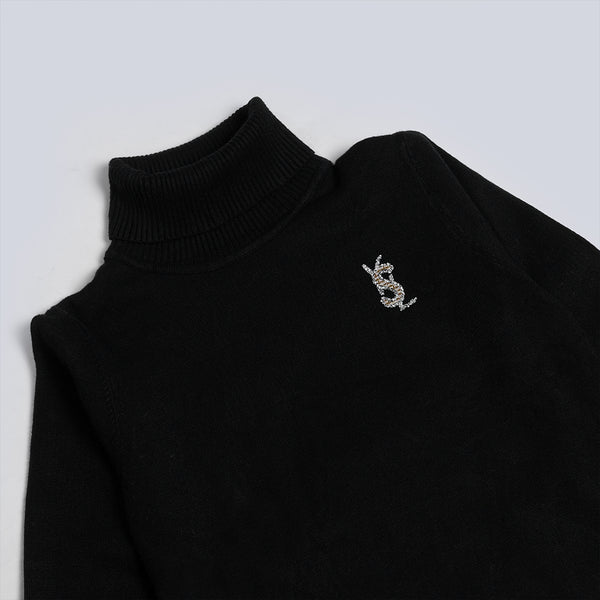 Black High neck Sweatshirt