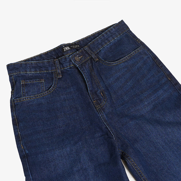 Women's Wide Leg Dark Blue Jeans