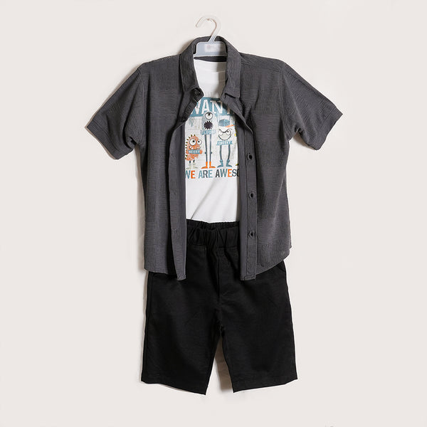 Boys Double Shirt & Short Set