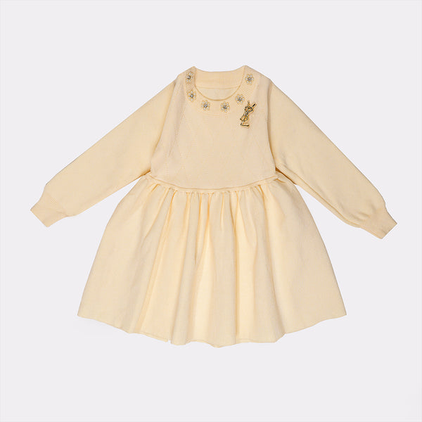 Baby Off White Frock for kids
