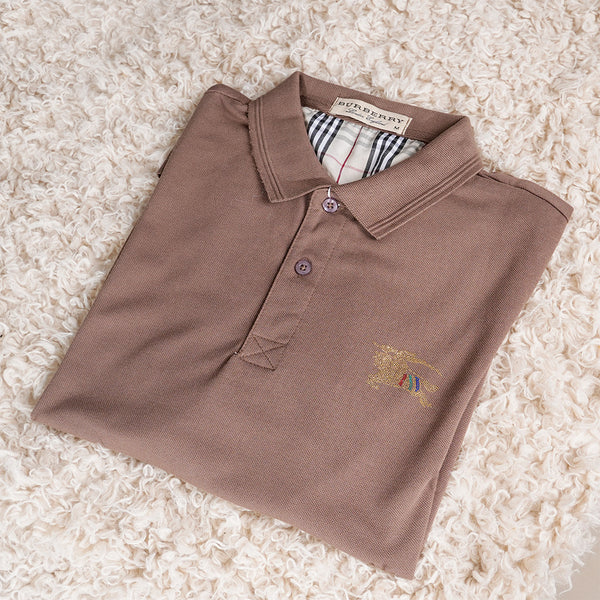 Gravity Men's Light Brown Polo T-Shirt