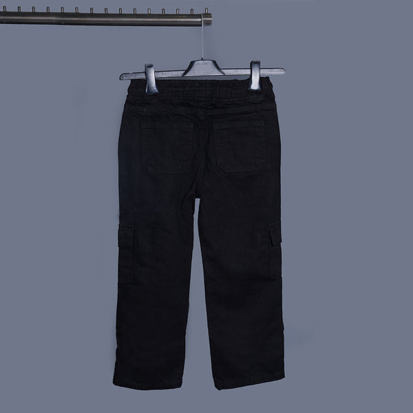 Kids Black Cargo Jean