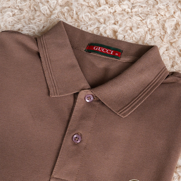 Gravity Men's Brown Polo T-Shirt