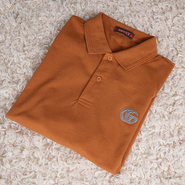Gravity Men's Rust Polo T-Shirt