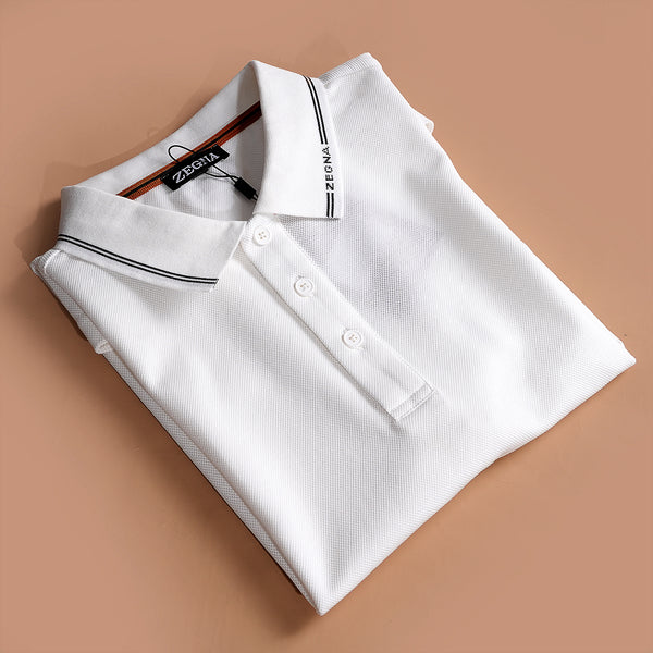 Gravity White Polo T-Shirt