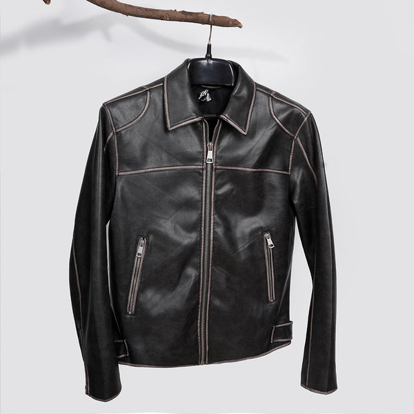 Men Black Leather Jacket