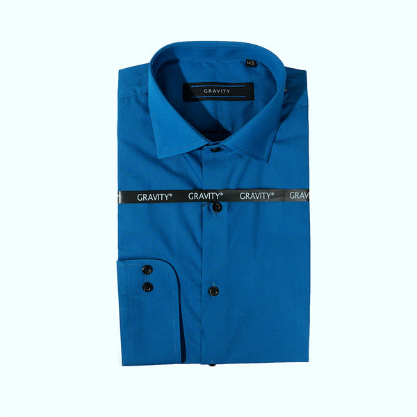 Gravity Men Dress Shirt Blue
