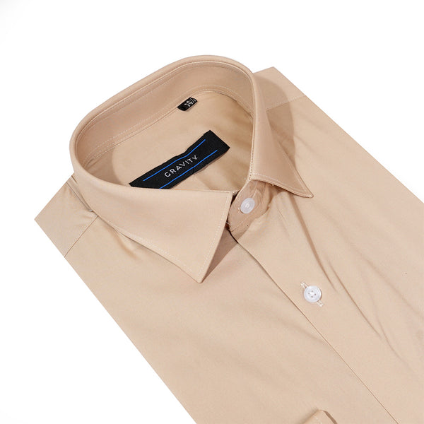 Gravity Men Dress Shirt Beige