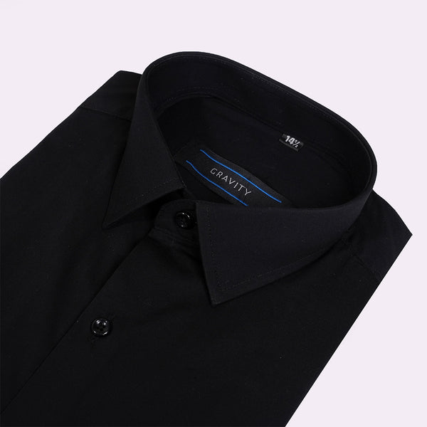 Gravity Men Dress Shirt Black
