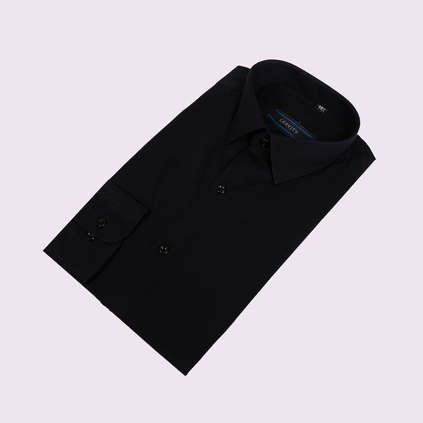 Gravity Men Dress Shirt Black