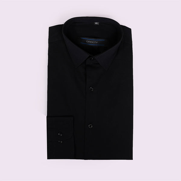 Gravity Men Dress Shirt Black