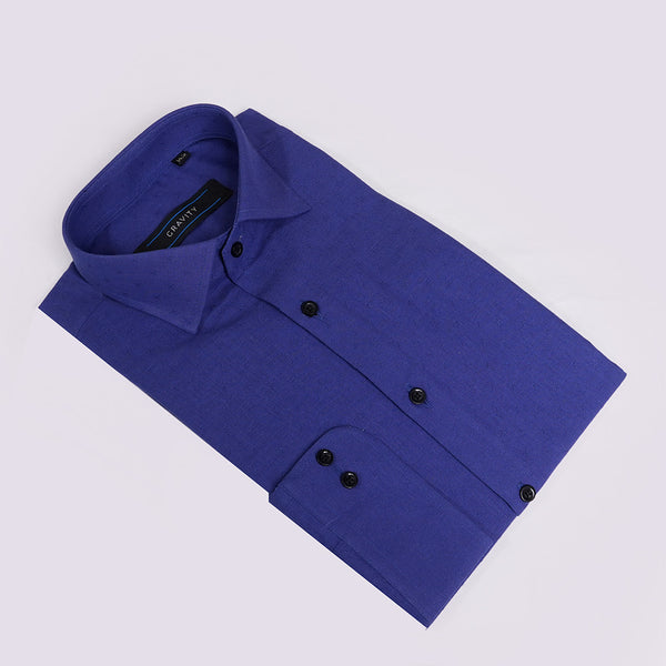 Gravity Men Dress Shirt Royal Blue