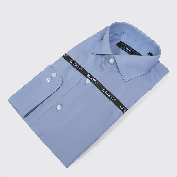 Gravity Men Dress Shirt Sky-Blue
