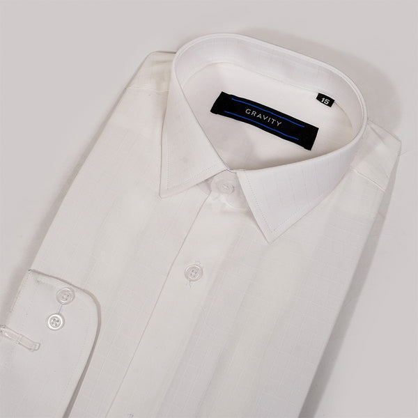 Gravity Men Dress Shirt White