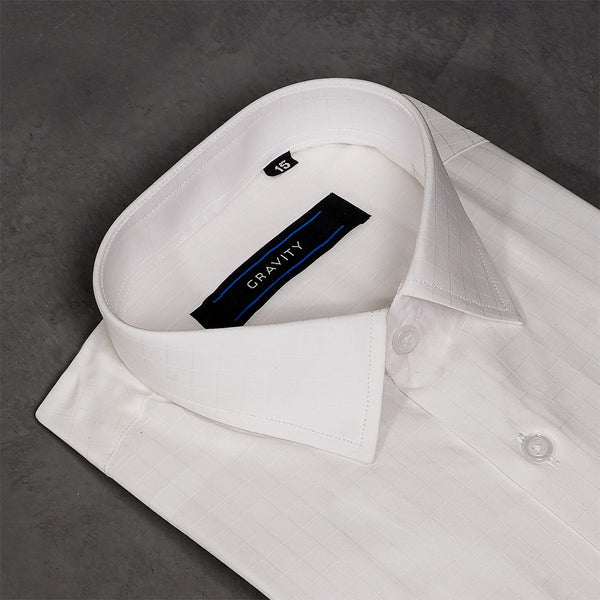 Gravity Men Dress Shirt White