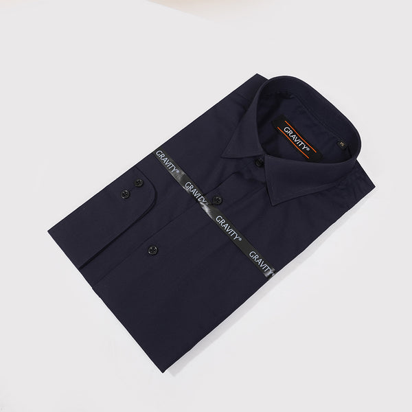 Gravity Men Dress Shirt Blue