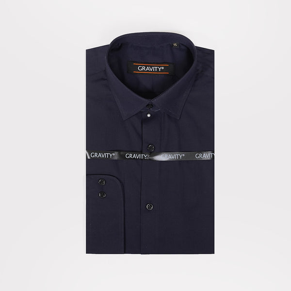 Gravity Men Dress Shirt Blue