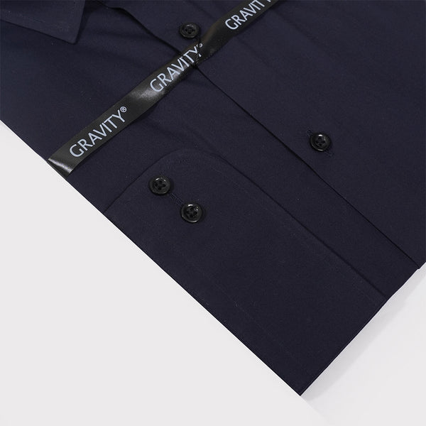 Gravity Men Dress Shirt Blue