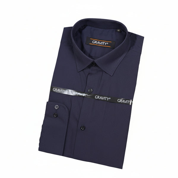 Gravity Men Dress Shirt Blue