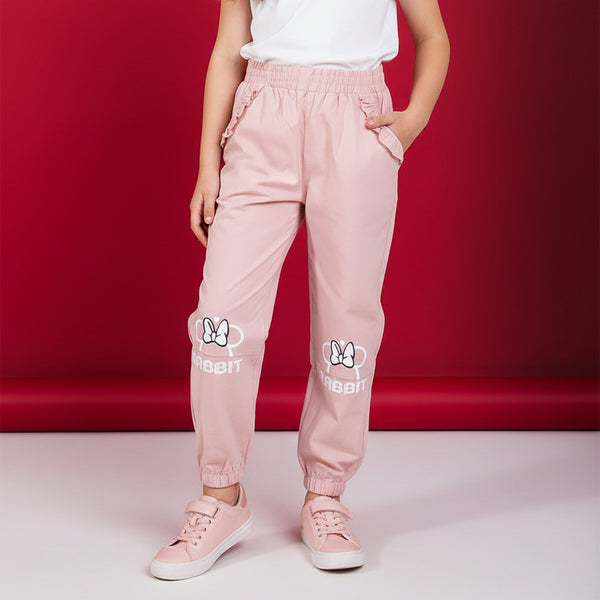 Girls Baby Pink Trouser