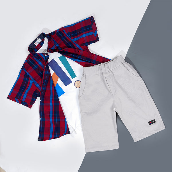 Boys Double Shirt & Short Set
