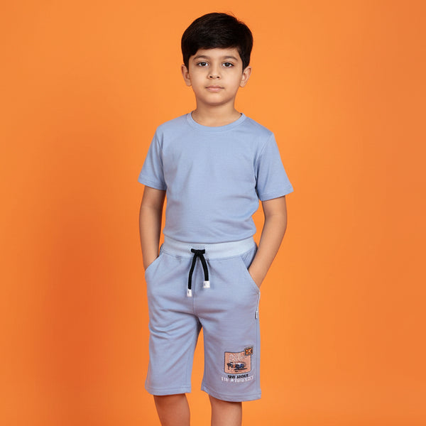 Boys Sky-Blue Shorts