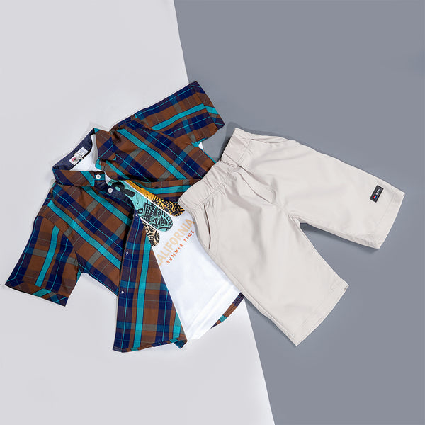 Boys Double Shirt & Short Set