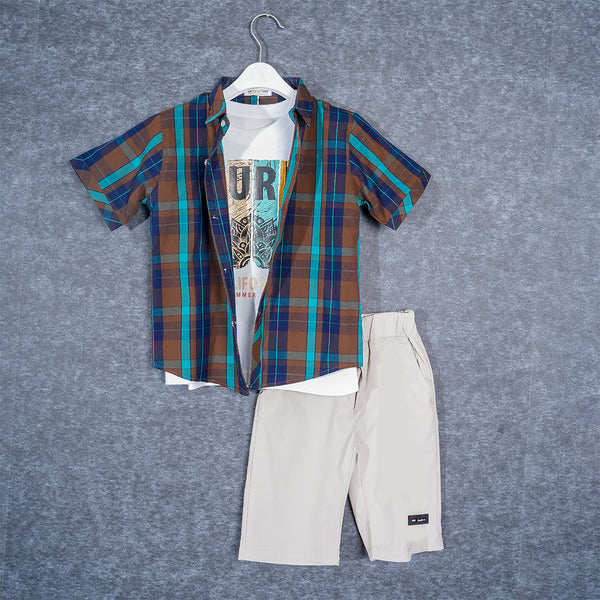 Boys Double Shirt & Short Set