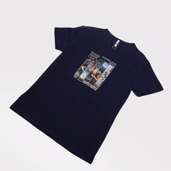 Boys Graphic Black T-Shirt